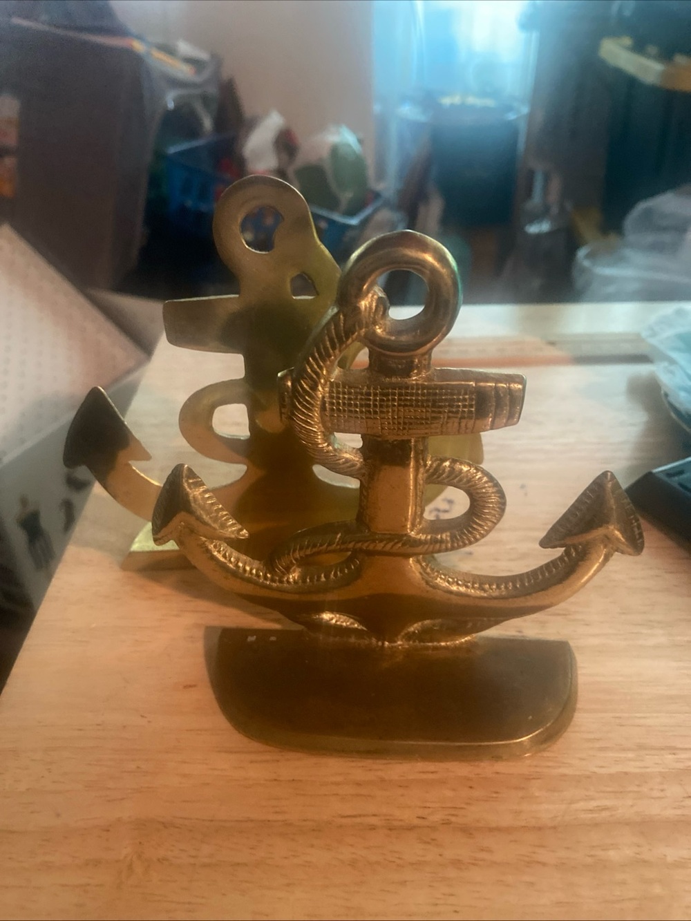 Brass Anchor Book Ends Very Nice